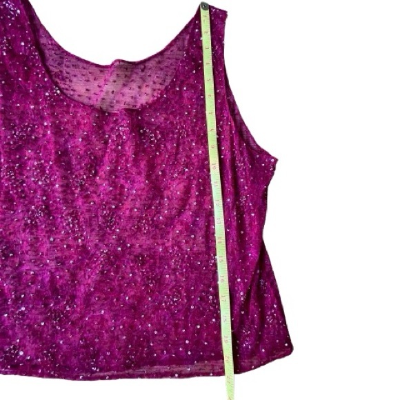 Sleeveless Mesh Top with Embroidery and Sequins - Picture 4 of 8